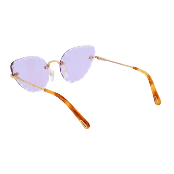 CHLOE Gold/Purple Cat Eye Sunglasses - Picture 3 of 9